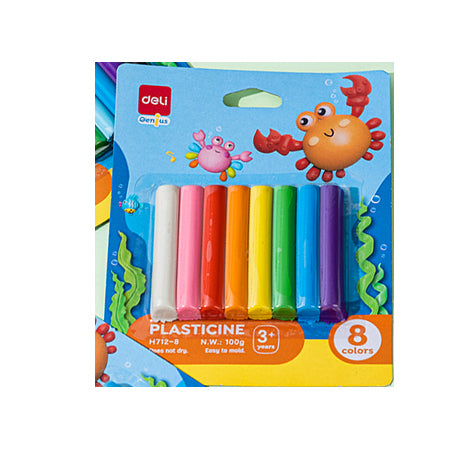 PLASTILINA 8 CULORI 100G DELI PLASTILINA 8 CULORI 100G DELI